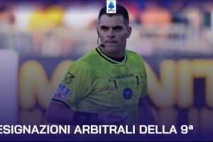 意甲第9轮裁判：多维里执法亚特兰大vs米兰 索扎执法国米佛罗伦萨